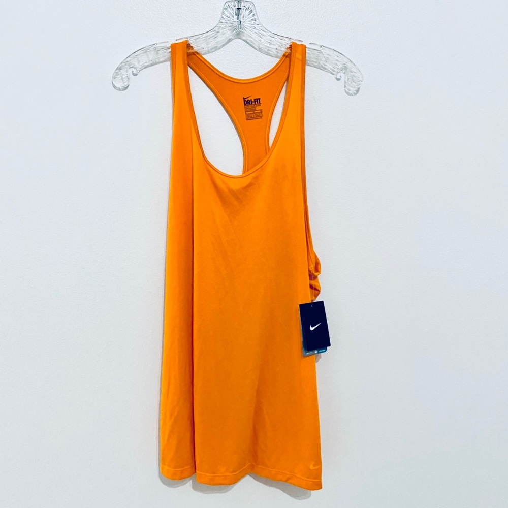 Nike Drifit Sum Fit Orange Running Tank
